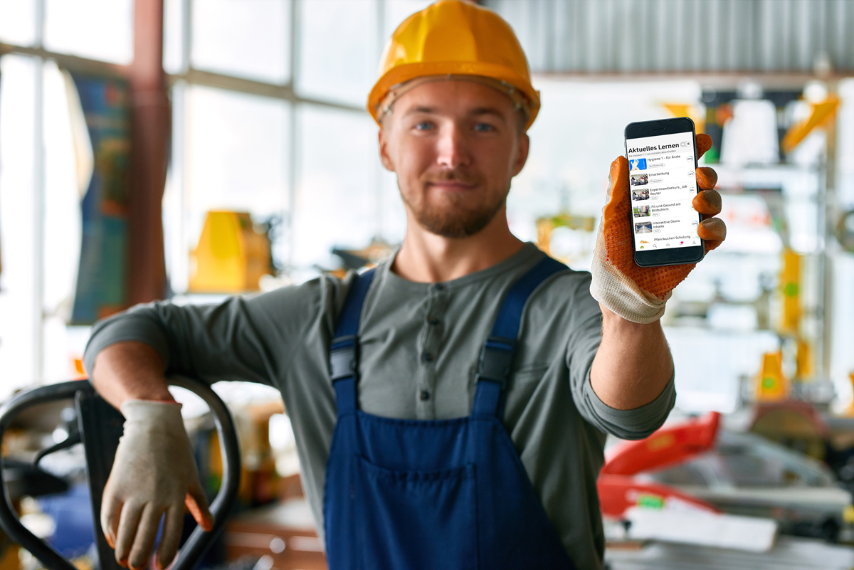 Mobil-Unterweisen Lerncontent optimal vermitteln, egal an welchem Ort, egal zu welcher Zeit.